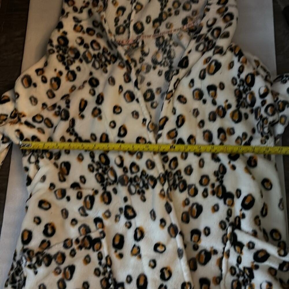 Joe Boxer Hooded Animal Print Robe Tie w/Belt M Sleepwear Cozycore Print College - Picture 7 of 9
